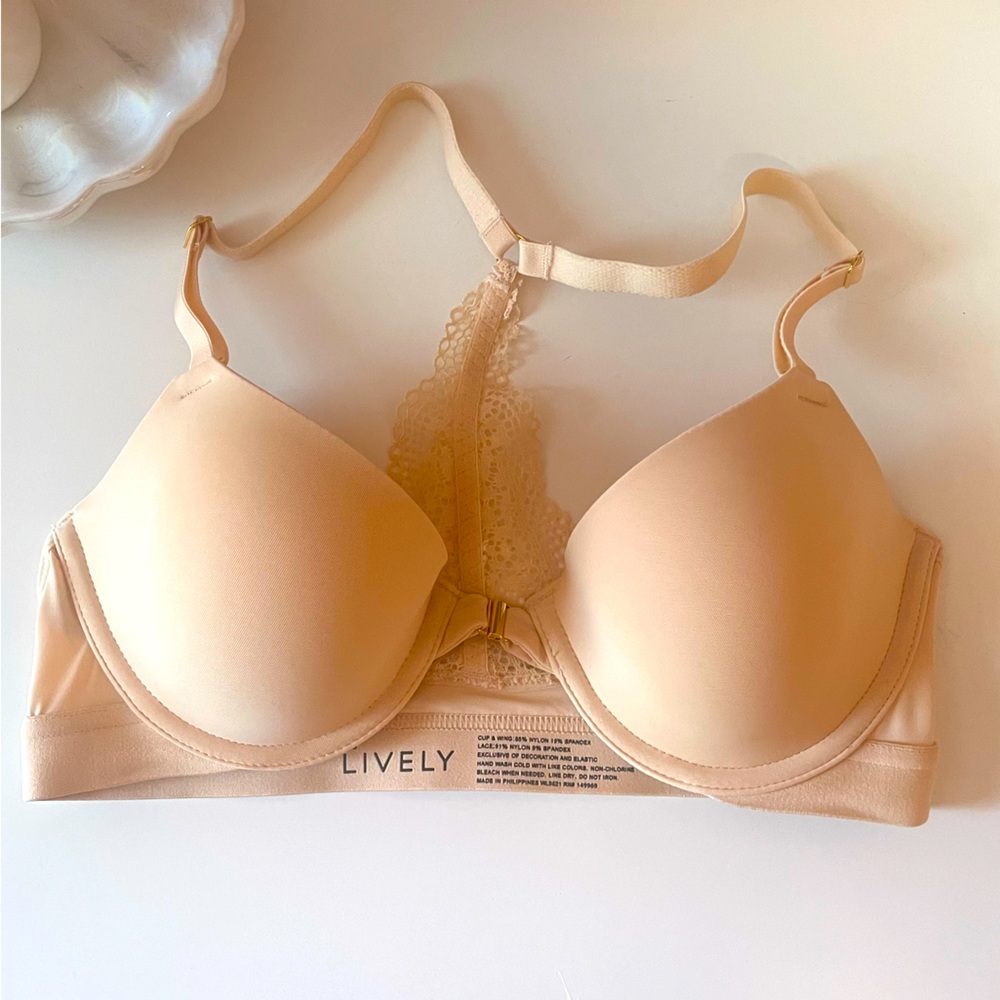 LIVELY racerback front-clasp bide bra, 32B